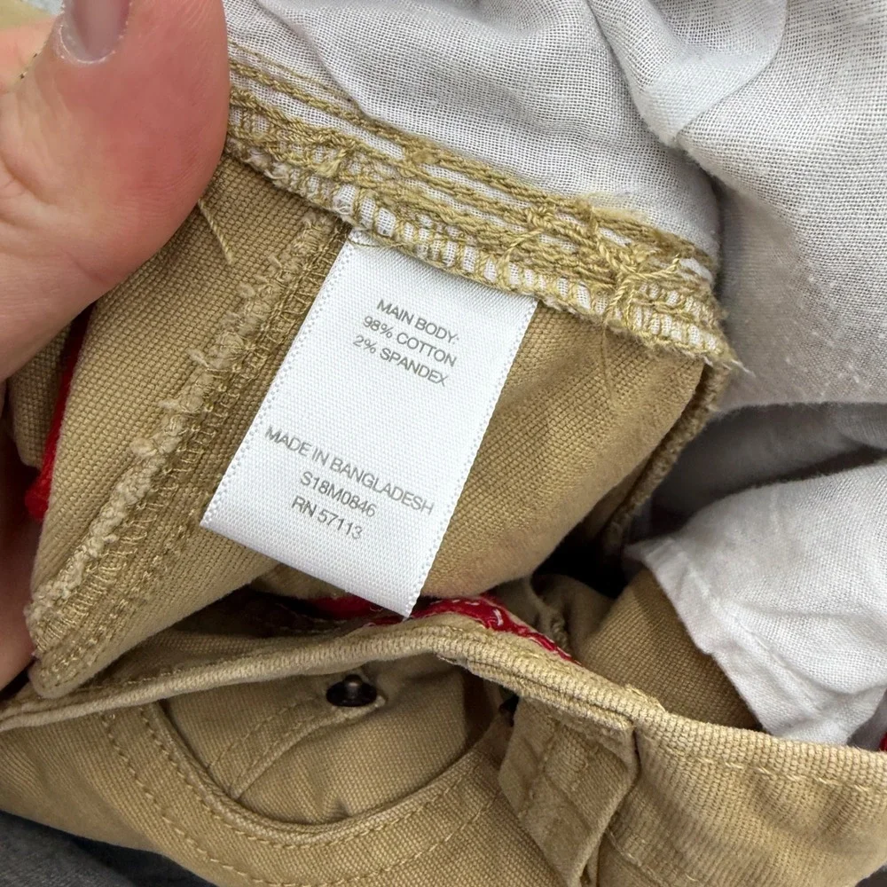 Eastern Mountain Sports Mens 34x30 Khaki Canvas Utility Work Pants S18M0846